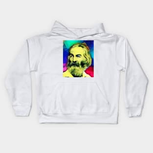 Walt Whitman Colourful Portrait | Walt Whitman Artwork 6 Kids Hoodie